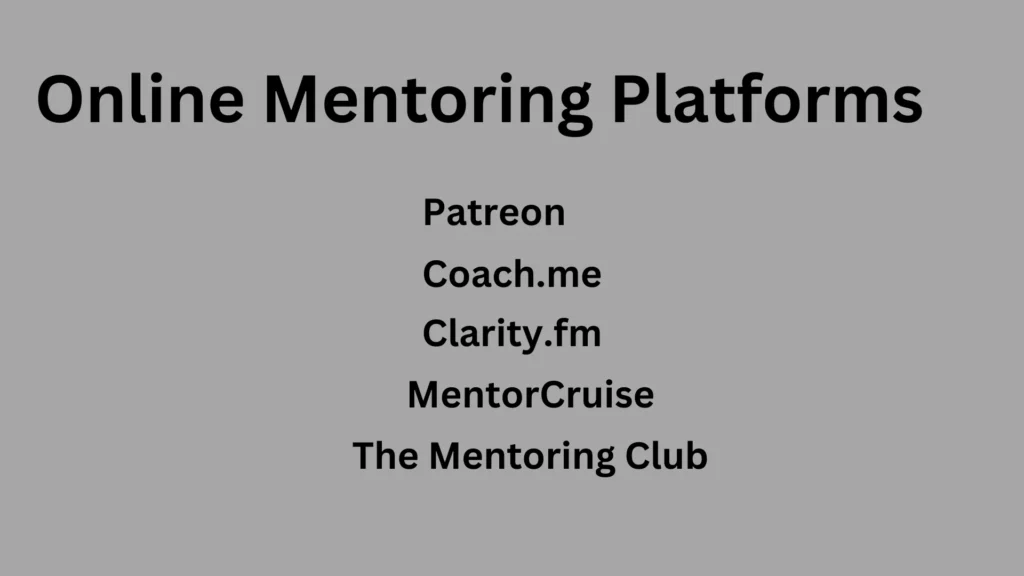 Online Mentoring platforms