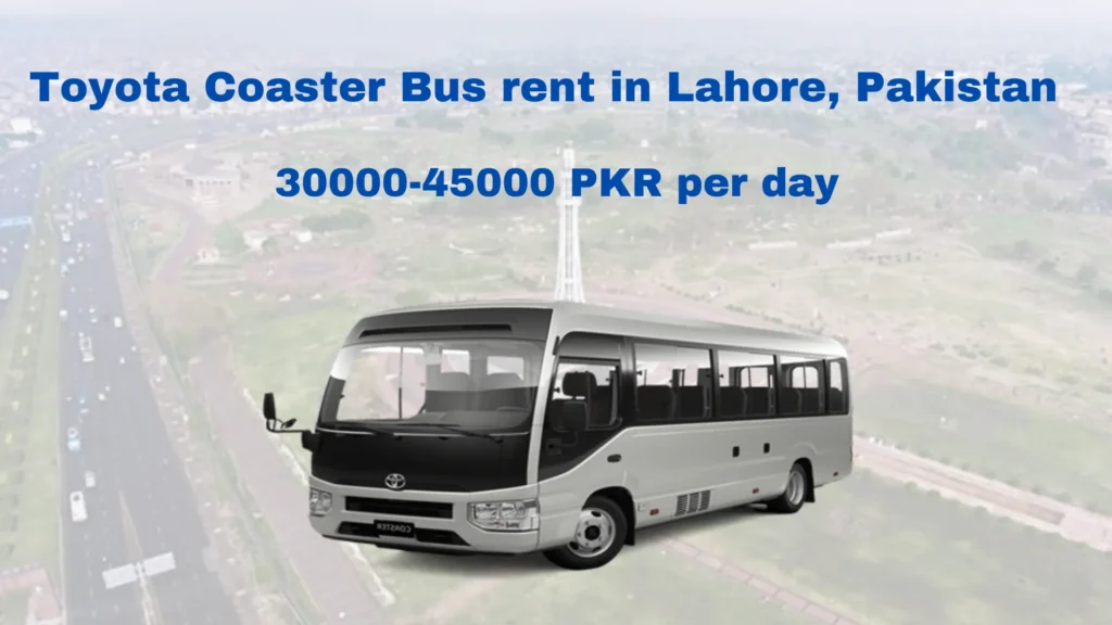  Rent for Toyota Coaster Bus in Lahore
