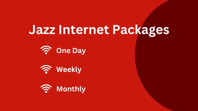 Jazz Internet Packages (one day, weekly and monthly)